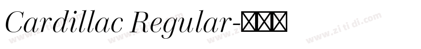 Cardillac Regular字体转换